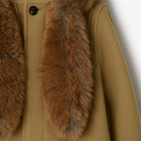 burberry duffle burwood camel|burberry faux fur camel coat.